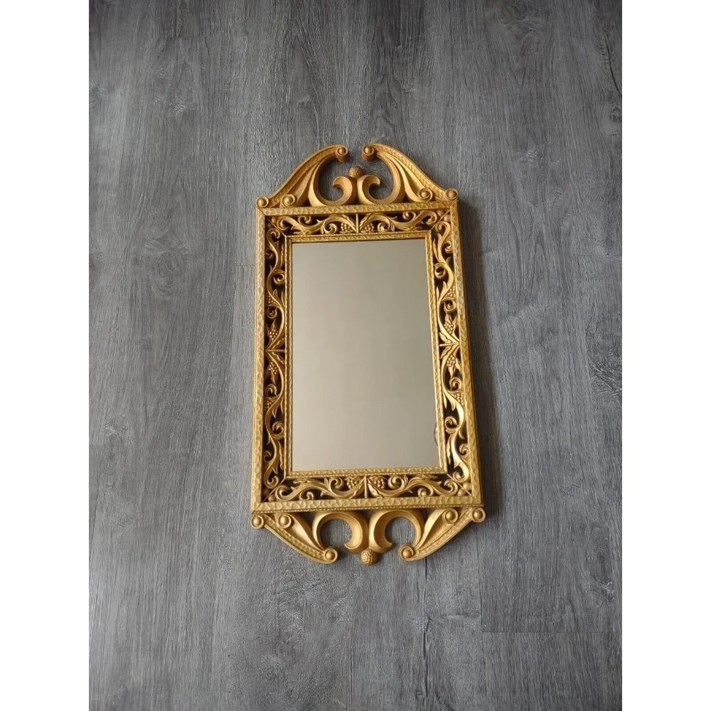 Vintage 1970s 1980s Ornate Gold Tone Hollywood Regency 26x13